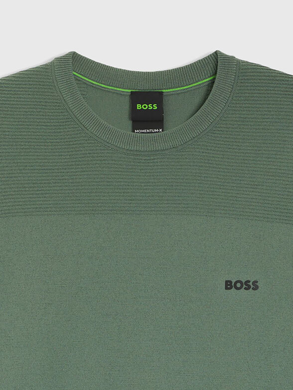 Wool blend sweatshirt with oval neckline - 2