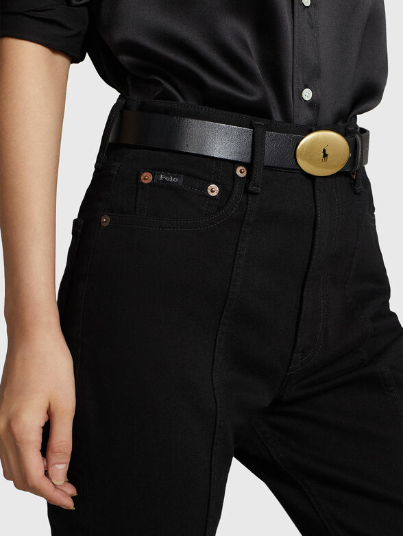 Black skinny jeans with slots - 3