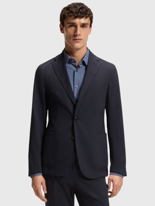 Slim wool blend blazer - 1