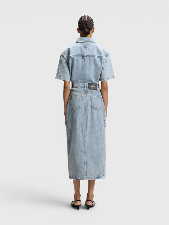 GATJE denim skirt with textured - 2