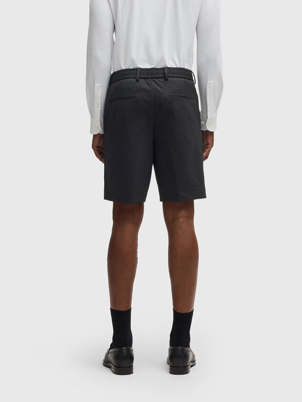Textured shorts with elastic waist - 2