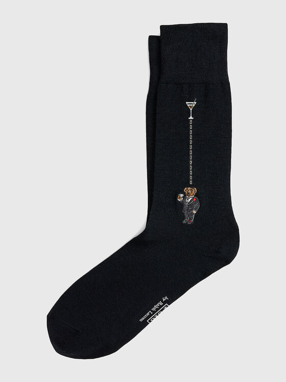 Wool blend socks with Polo Bear embroidery - 1