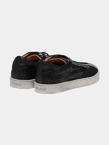 Black sneakers with embossed details - 3
