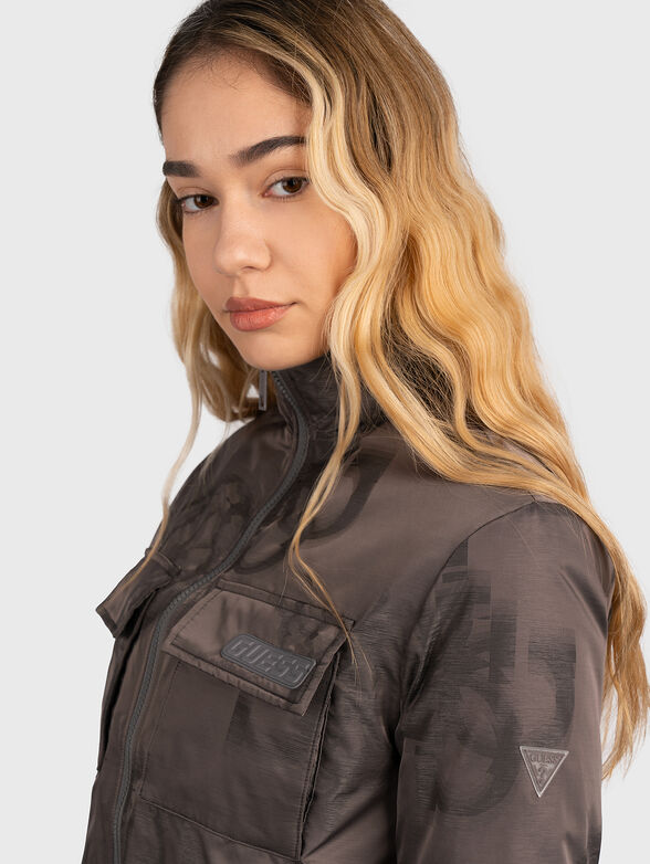 Padded jacket EVETTE in bordeaux color - 4
