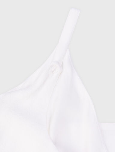 White dress with belt and logo detail - 2