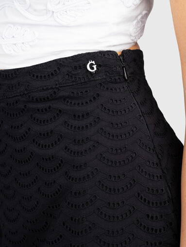 Asymmetrical skirt in black - 4