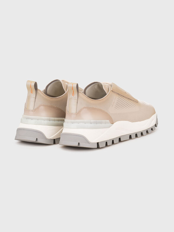 Beige sports shoes - 3