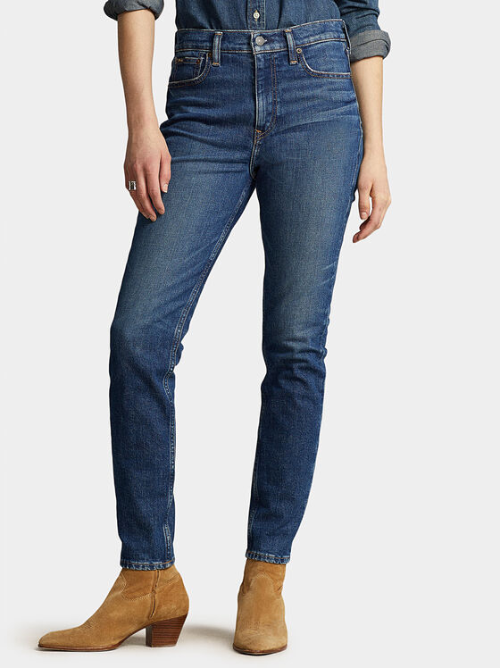 Скини дънки с висока талия - 1