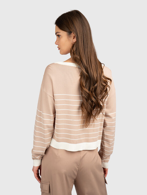 Striped sweater with gold details - 3