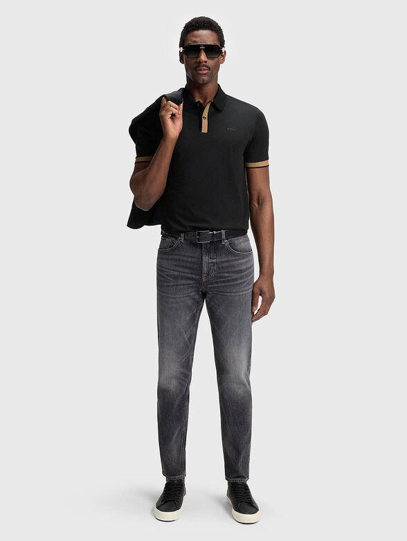 Cotton polo shirt with accent trims - 2