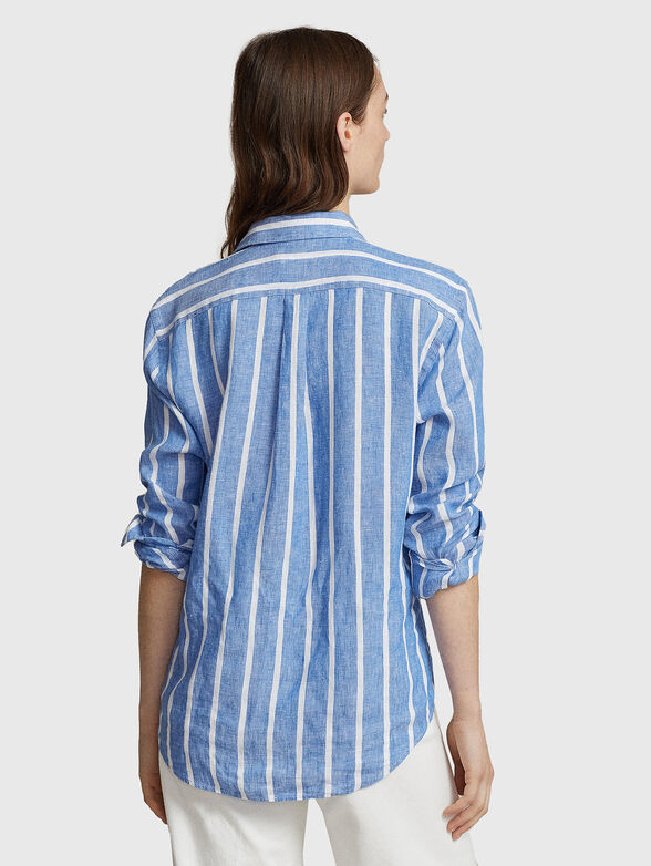 Striped shirt in linen  - 3