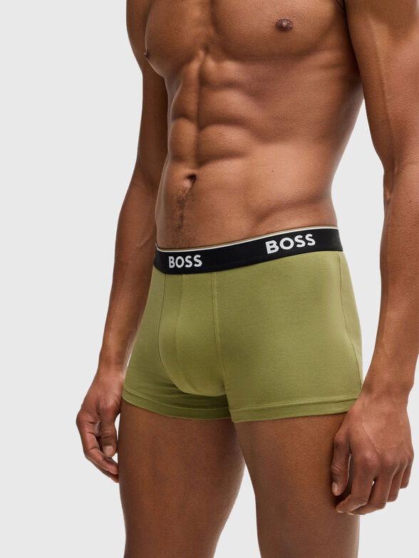 Set of three boxers with logo in cotton - 4