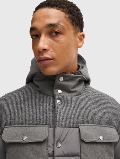 Quilted jacket with different textures - 5