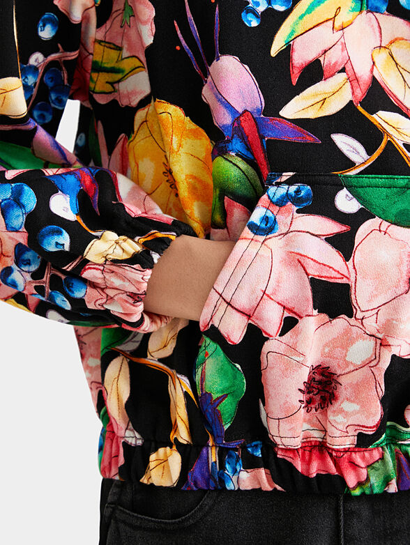 CAROL sweatshirt with colorful maxi flowers - 4