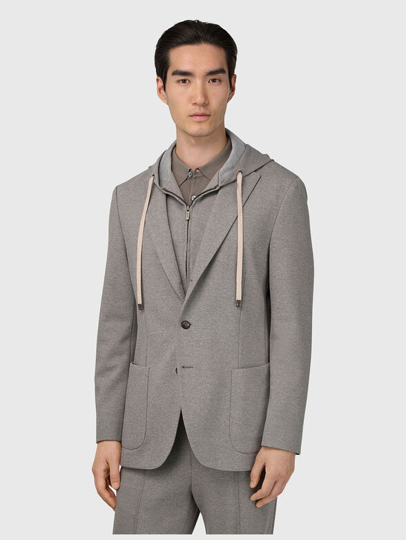 Jacket with detachable hood - 1