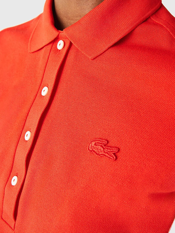 Burgundy cotton polo shirt - 4