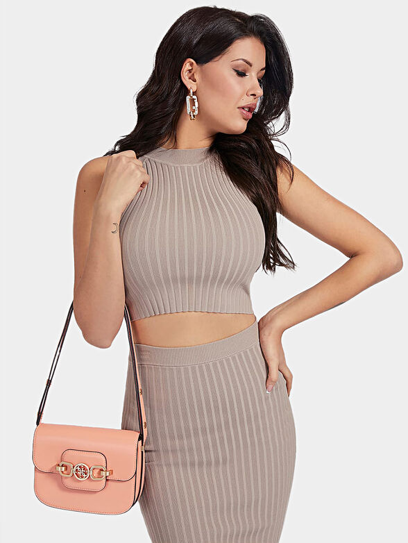 HENSELY Crossbody bag in coral color - 2
