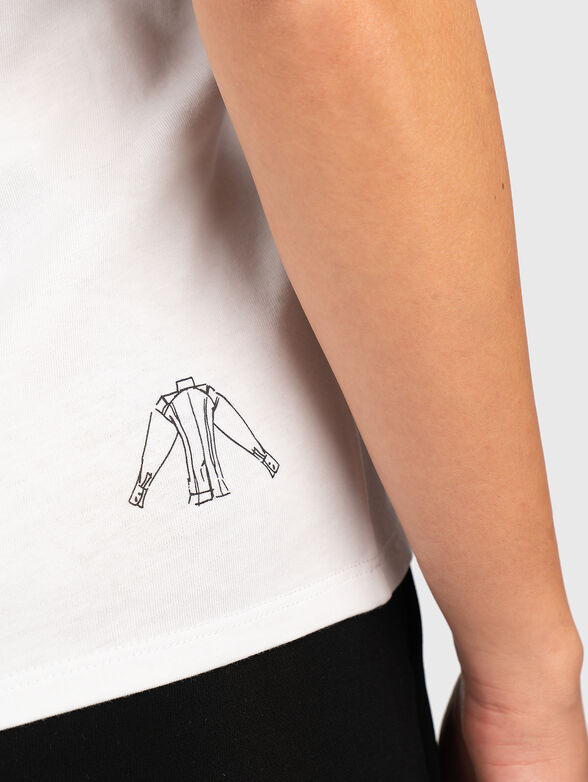 Round neck white T-shirt - 6