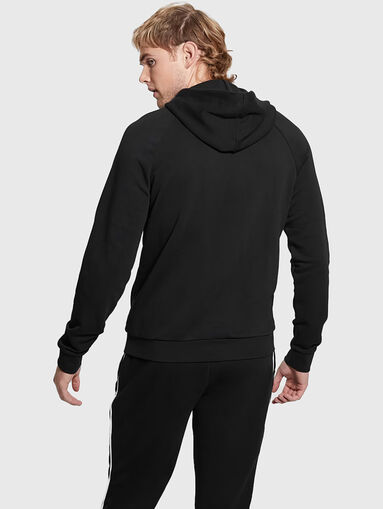 Black cotton blend sweatshirt - 3