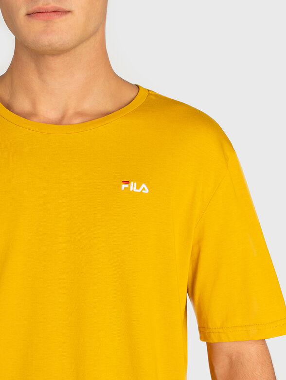 Black cotton t-shirt with logo - 2