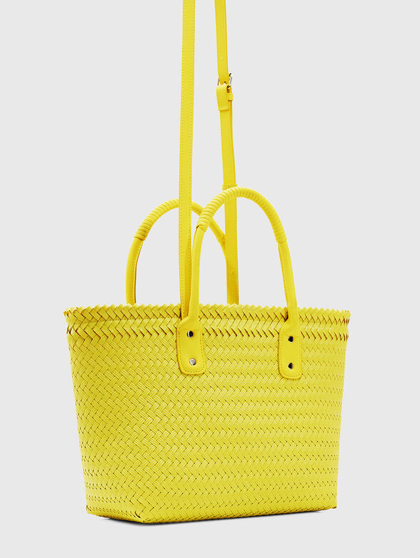 Orange bag with transparent logo label - 3