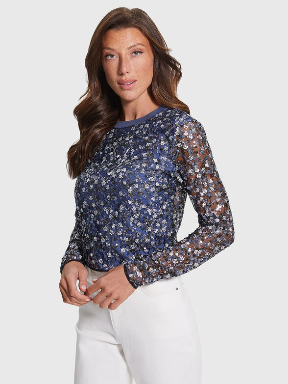 ELISA blouse with accent sequins - 1