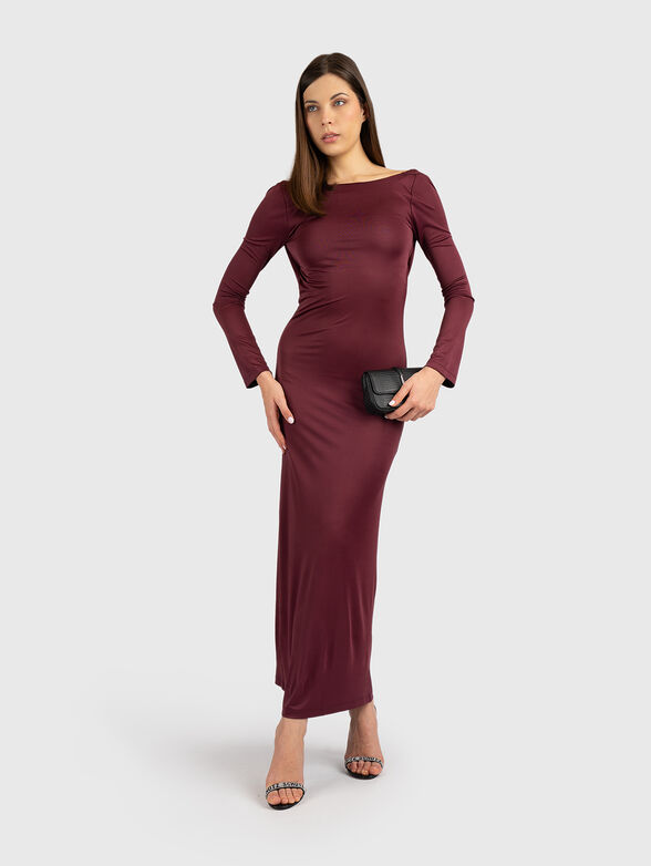 Midi dress with an open back - 1