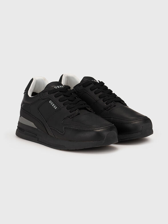 ENNA II black sports shoes with logo accent - 2