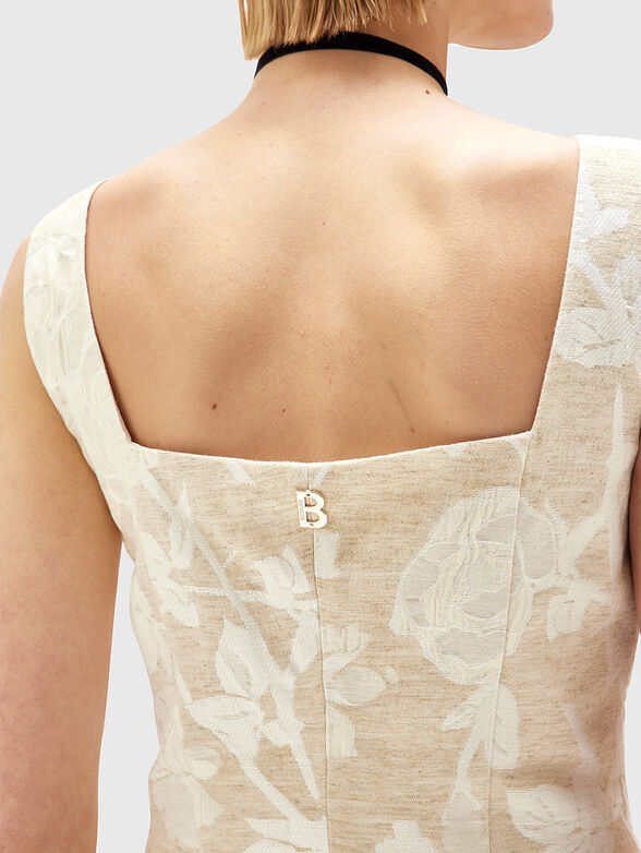 Midi dress with floral motifs - 3
