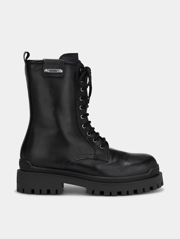 BIKER ankle boots with logo detail - 1