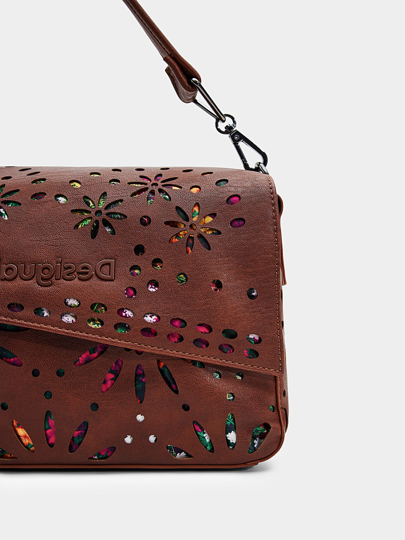 Shoulder bag with laser perforations brand DESIGUAL Globalbrandsstore en