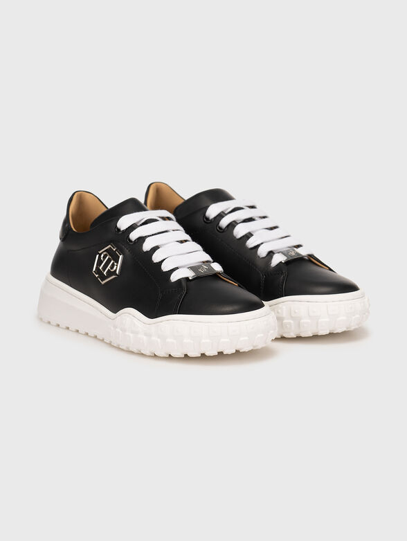 Leather sports shoes with logo details - 2