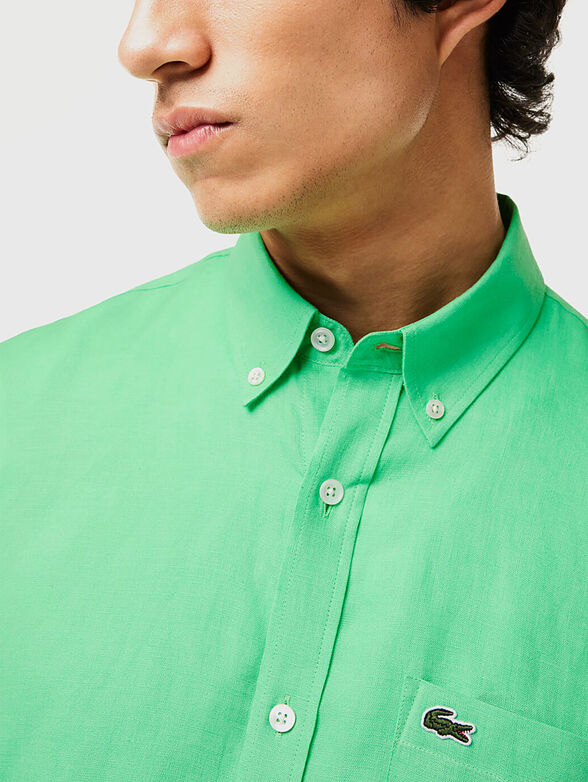 Navy blue linen shirt​ - 4