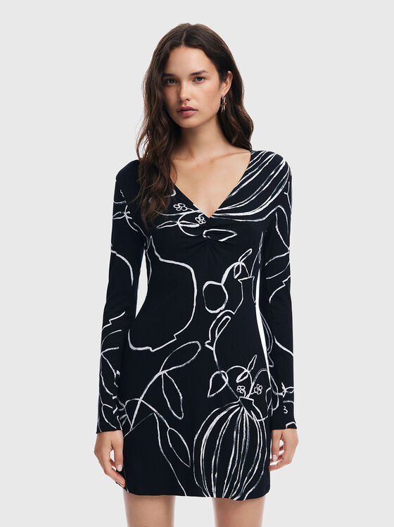 Къса рокля с принт - 1