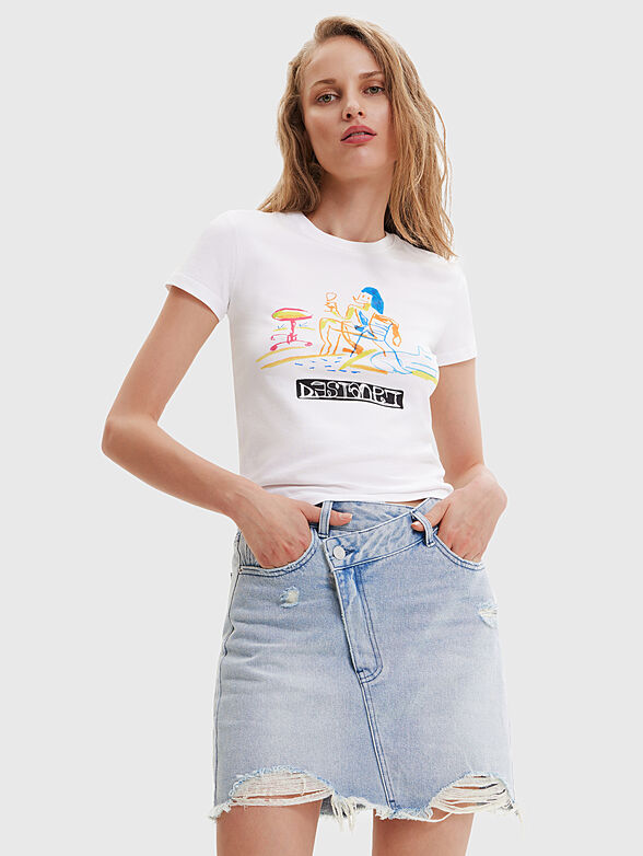 DUBROVNIK blouse with short sleeves and print - 1