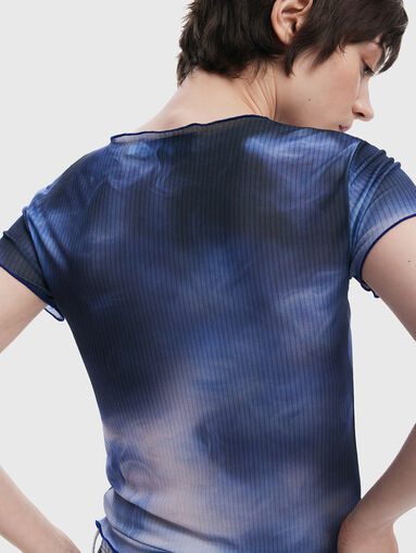 Blouse with short sleeves and oval neckline - 4