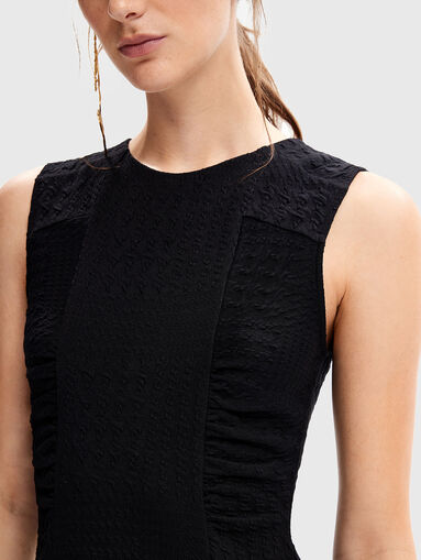 Mini dress with embossed texture - 3