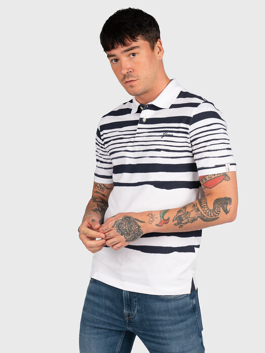 PLINIO polo shirt with abstract striped print