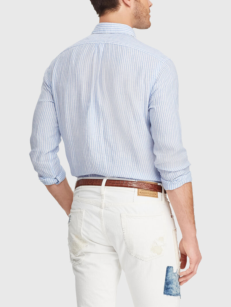 Linen shirt with striped pattern - 3