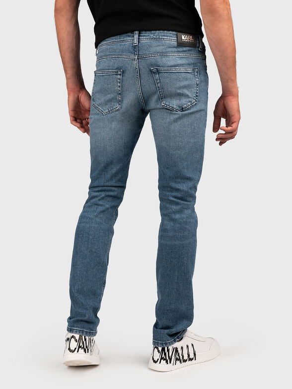 Blue slim jeans with washed effect - 2