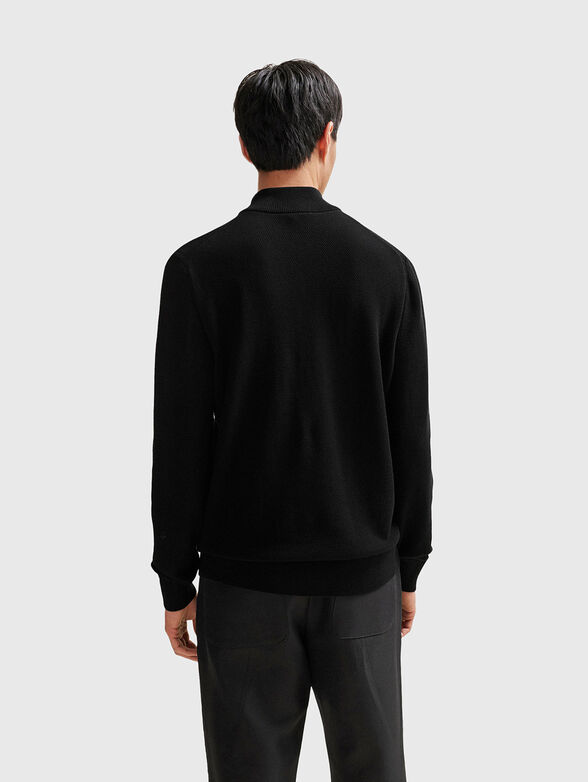 Cotton sweater in black  - 3