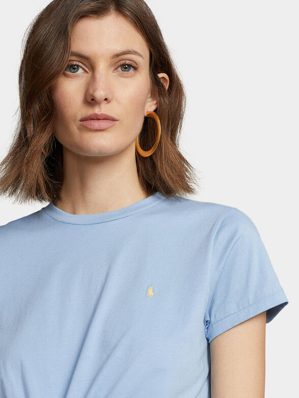 Blue cotton T-shirt - 4