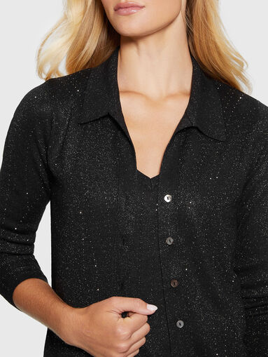 GIOVANNA cardigan with lurex threads and rhinestone - 4