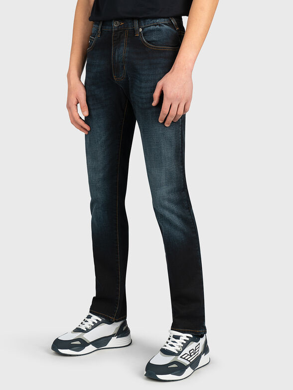 Straight jeans with washed effect - 1