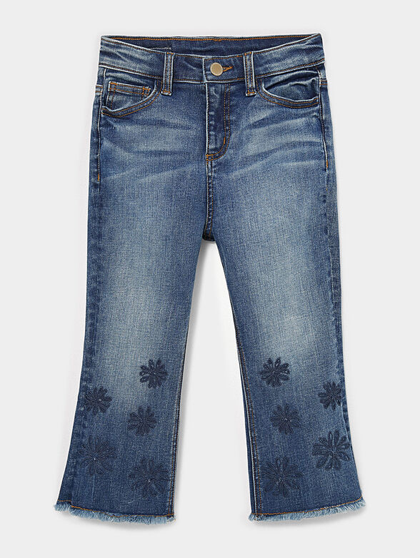 ESTRELLA jeans with floral embroidery - 1