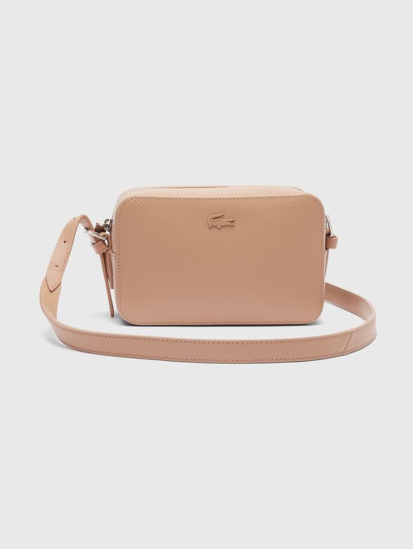 Leather crossbody bag with logo - 1