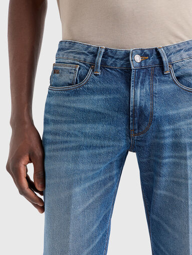 Light blue jeans with washed effect - 3