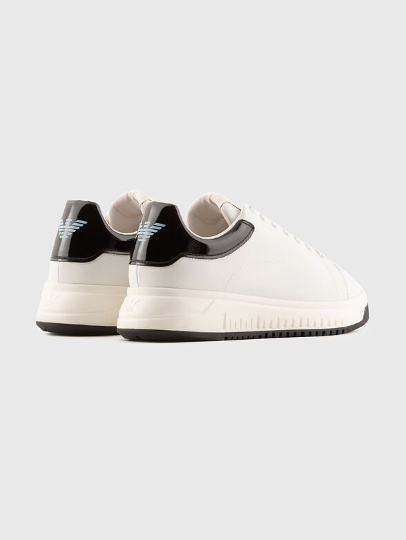 Leather sports shoes with logo - 3
