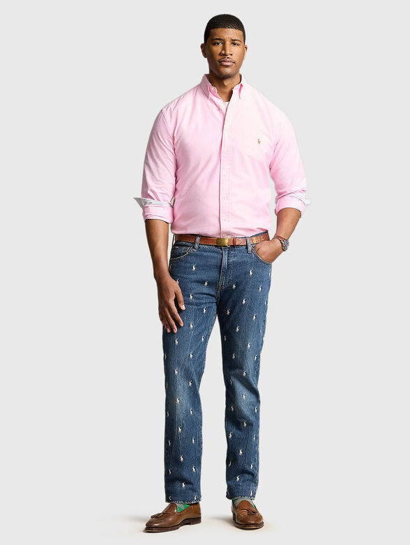 Cotton shirt with logo embroidery - 2