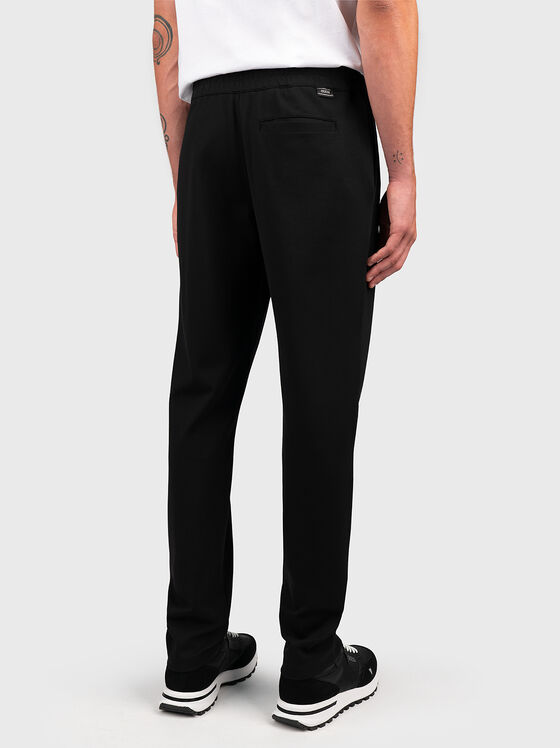 Черен панталон с връзки MONACO PONTE  - 2